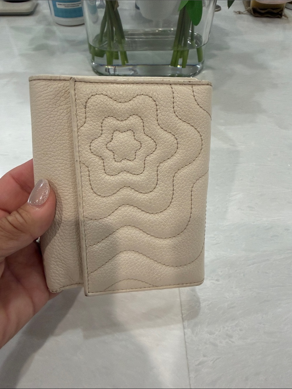 Montblanc Cream Quilted Leather Women's Wallet